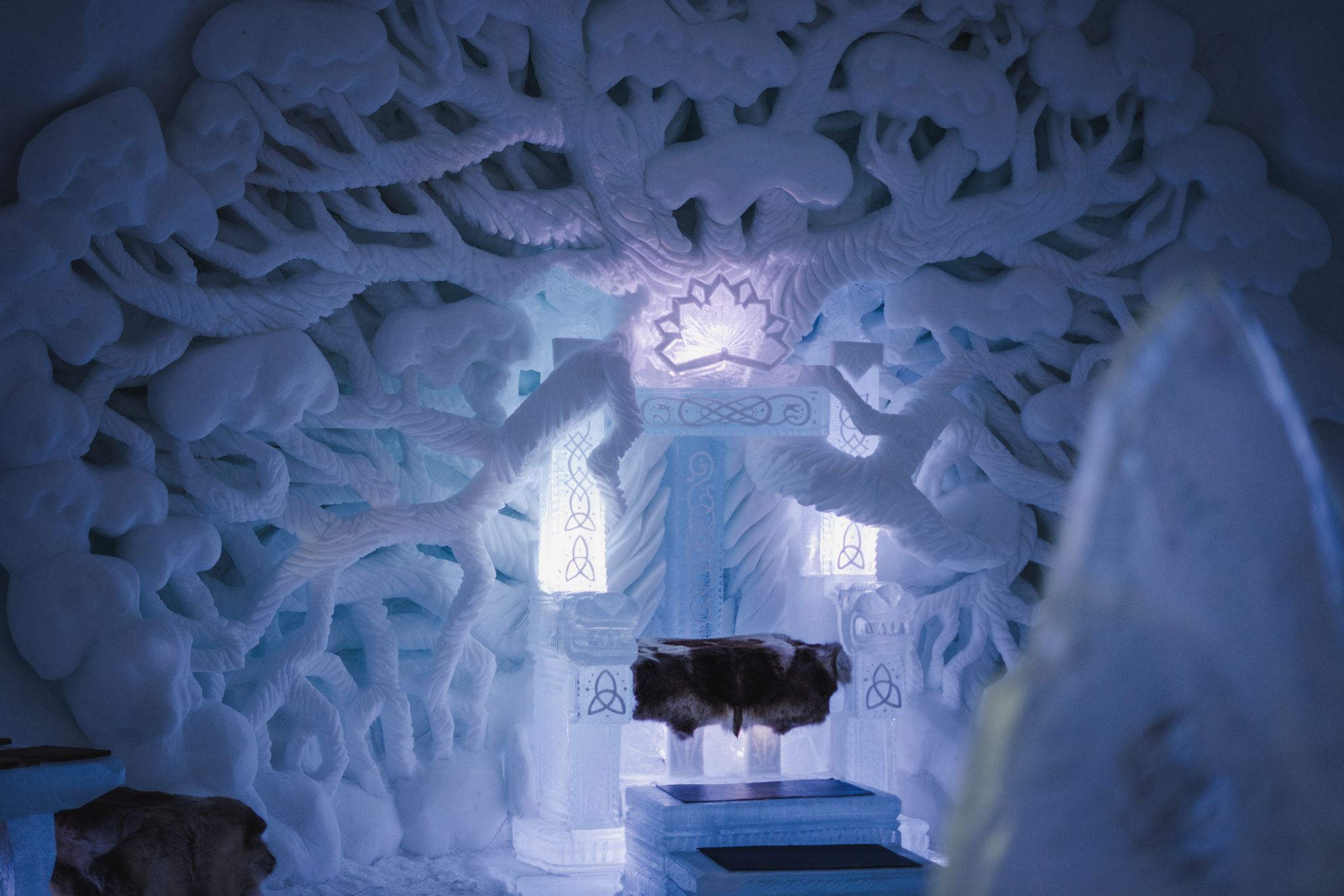 Tromsø Ice Domes ice carvings and artwork