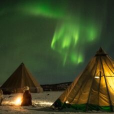 Reindeer Camp Dinner with Chance of Northern Lights